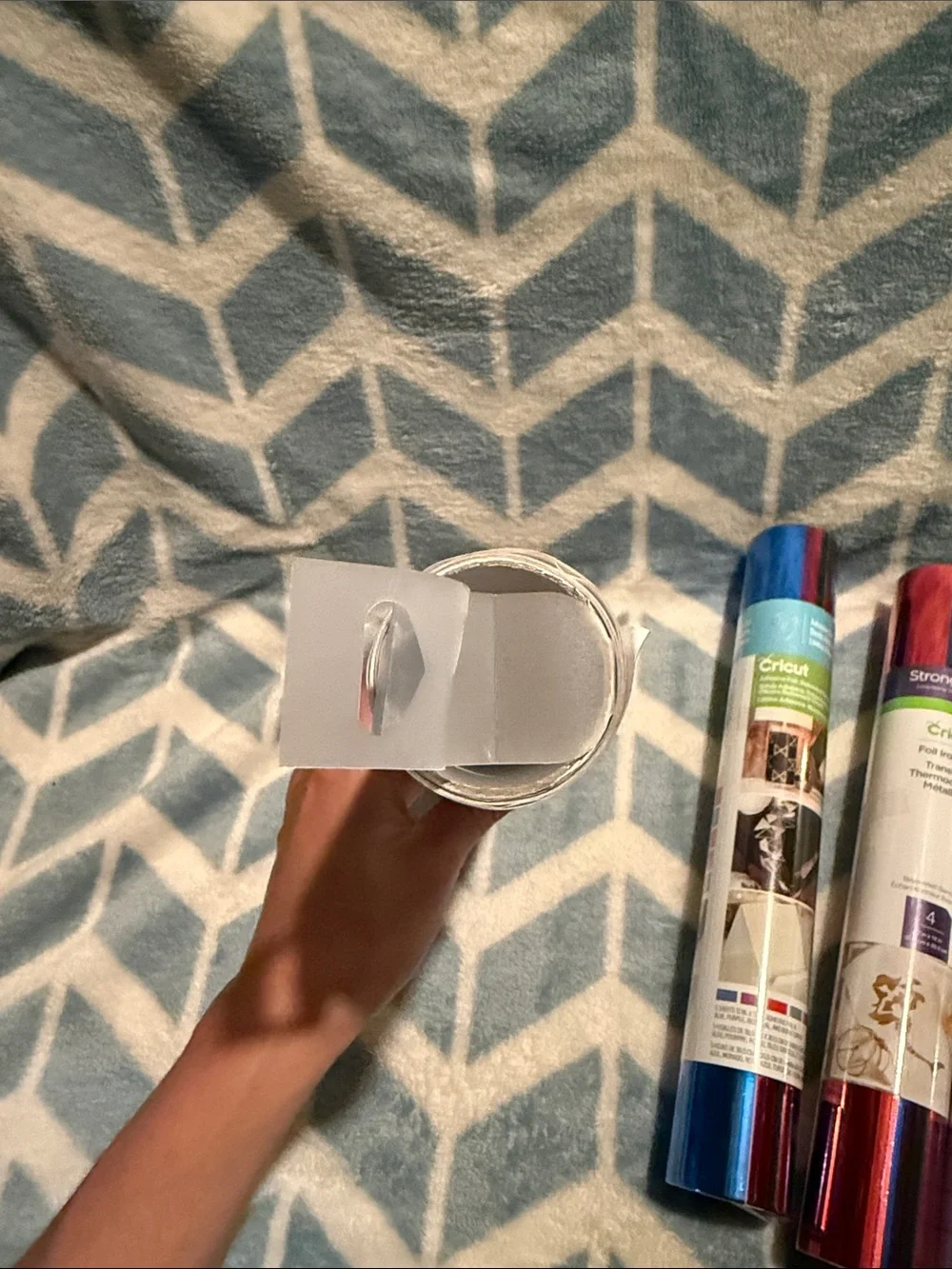 Cricut Assorted Craft Vinyl Rolls in Blue, Red, Black, Silver, White BUNDLE.